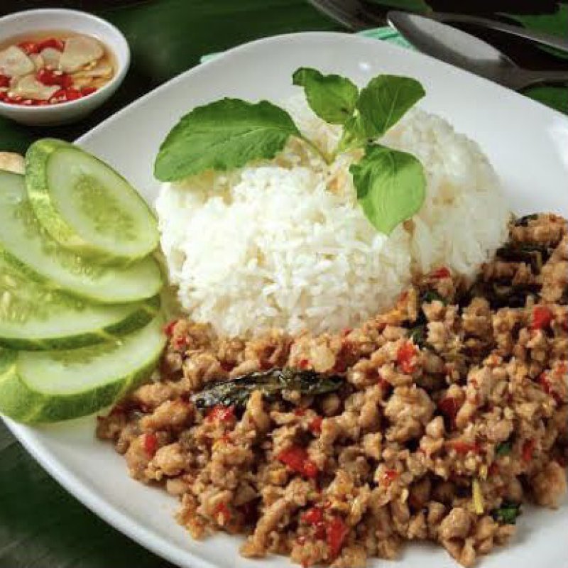 ข้าวกระเพราหมูสับ